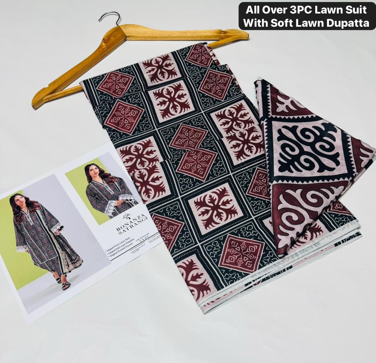 BONANZA SATRANGI 3 piece Print Vol