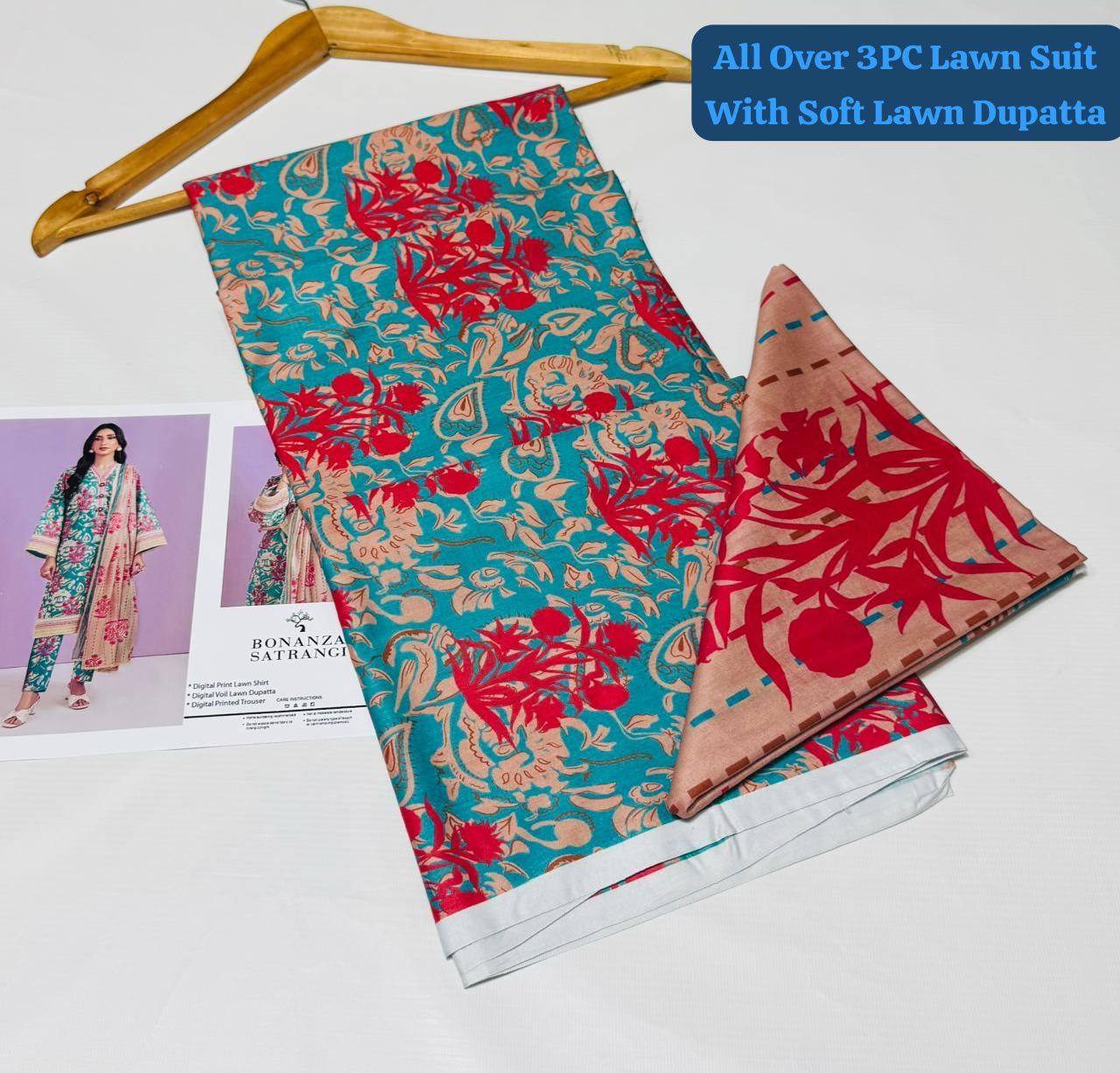 BONANZA SATRANGI 3 piece Print Vol