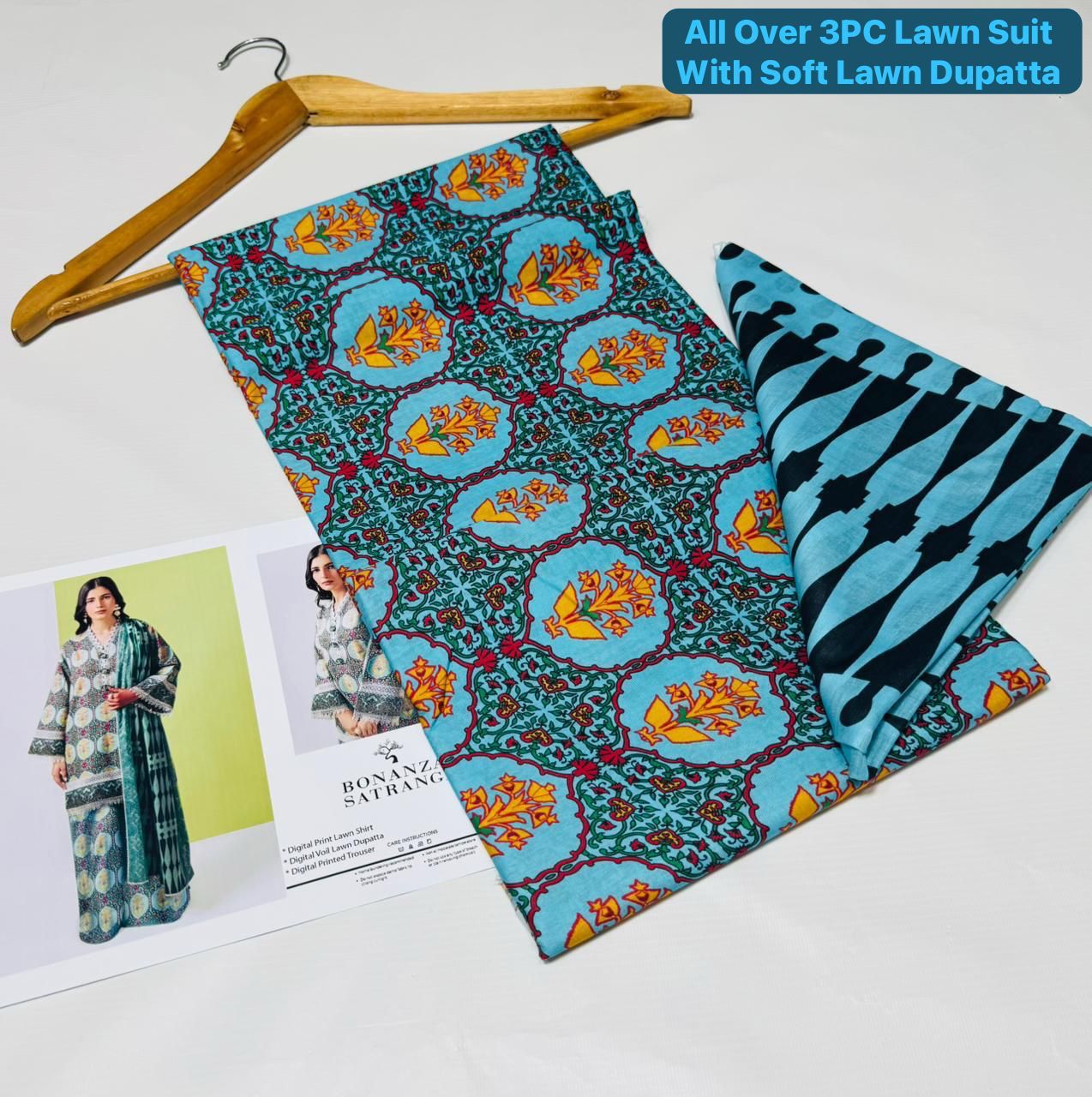 BONANZA SATRANGI 3 piece Print Vol