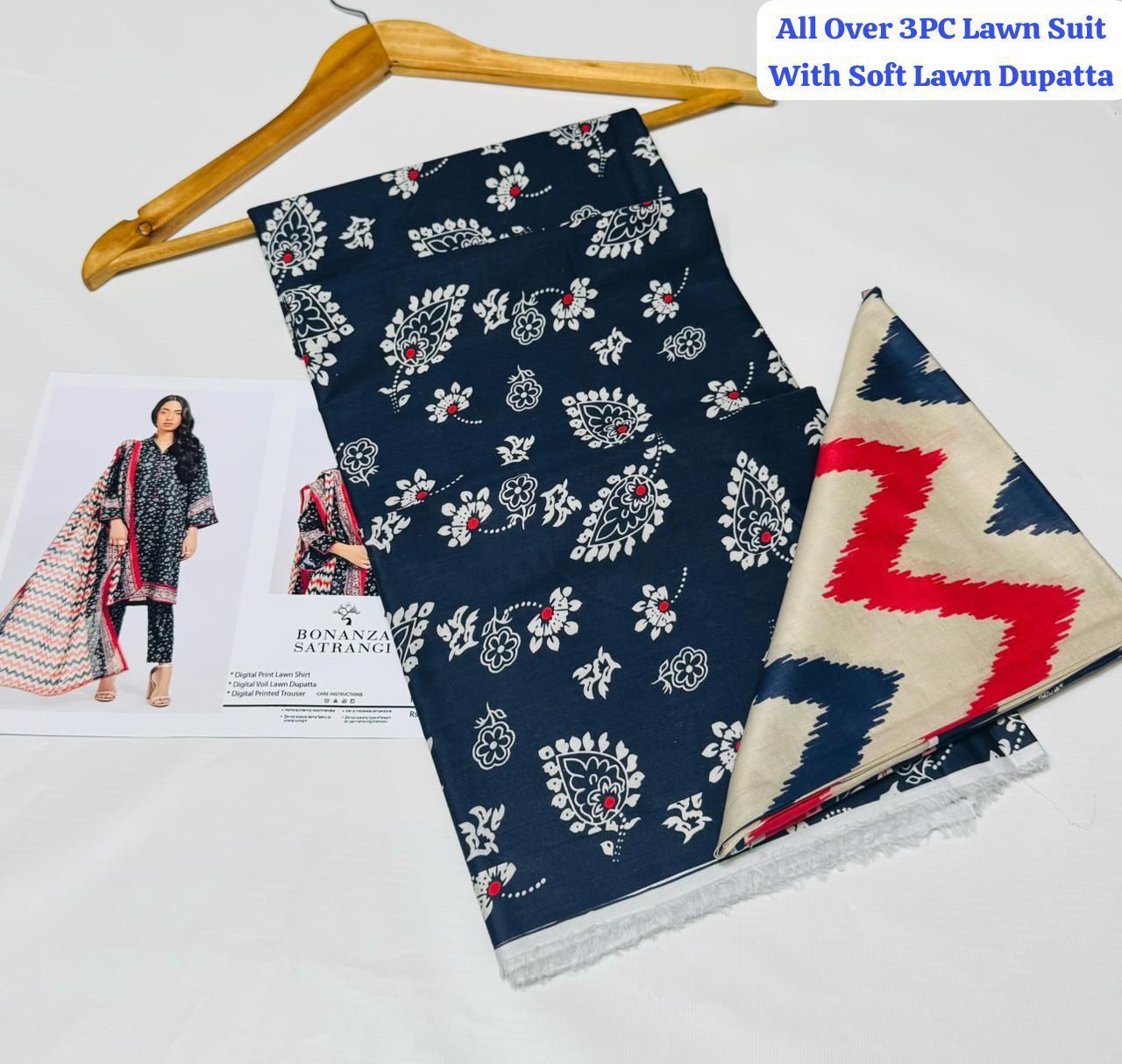 BONANZA SATRANGI 3 piece Print Vol