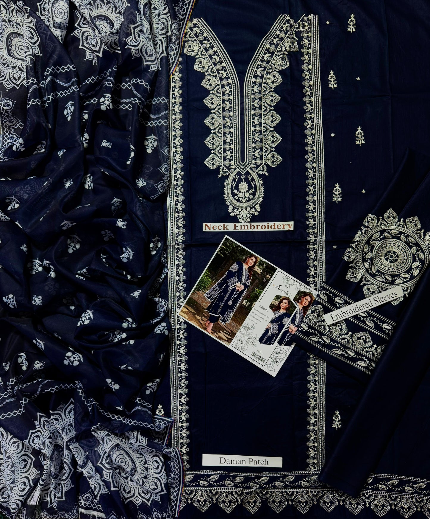 BRAND ANEELA,S” : FRONT FULL EMBROIDERED LAWN