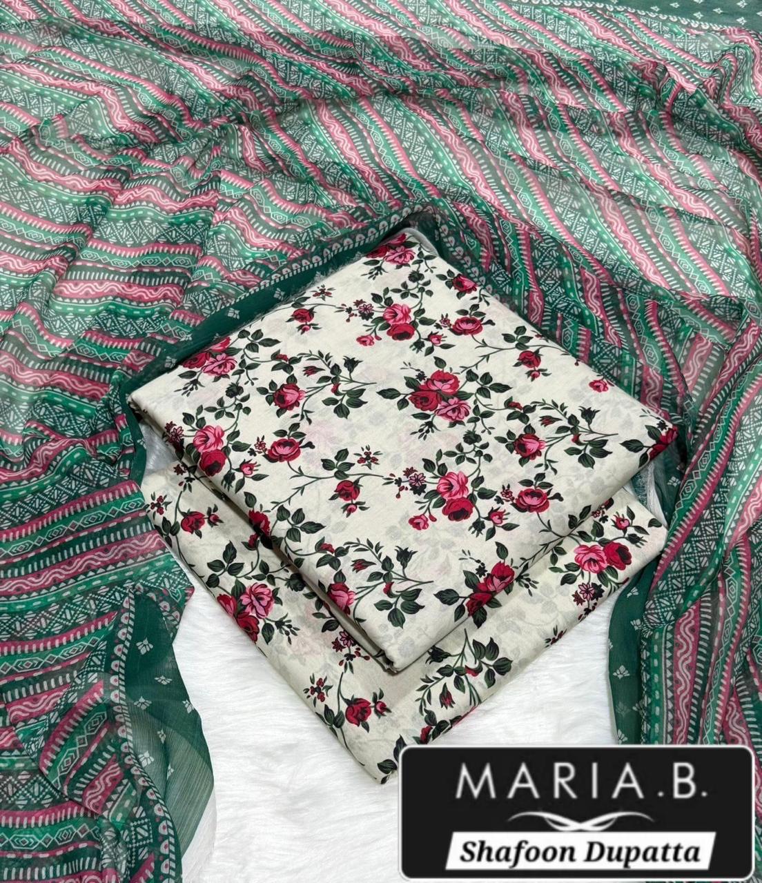 MARIA.B with Shafoon Duppata 3pc Lawn Collection