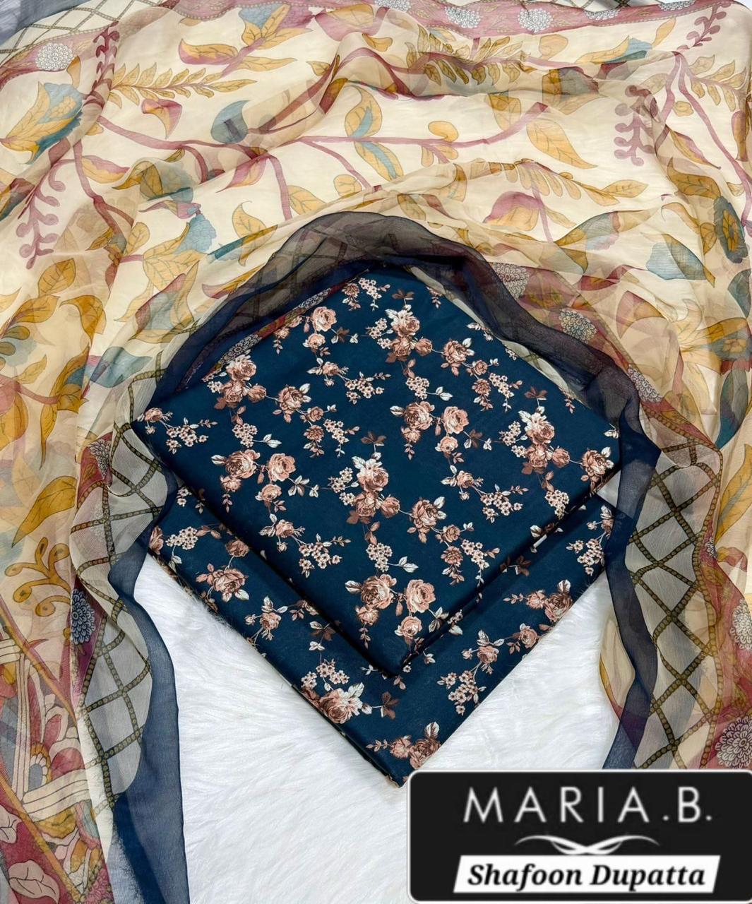 MARIA.B with Shafoon Duppata 3pc Lawn Collection