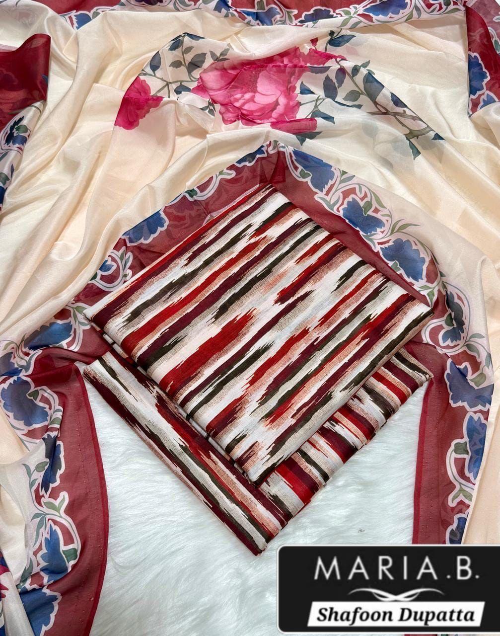 MARIA.B with Shafoon Duppata 3pc Lawn Collection