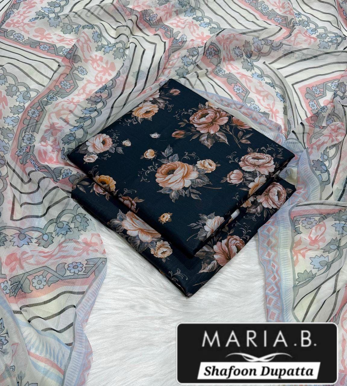 MARIA.B with Shafoon Duppata 3pc Lawn Collection