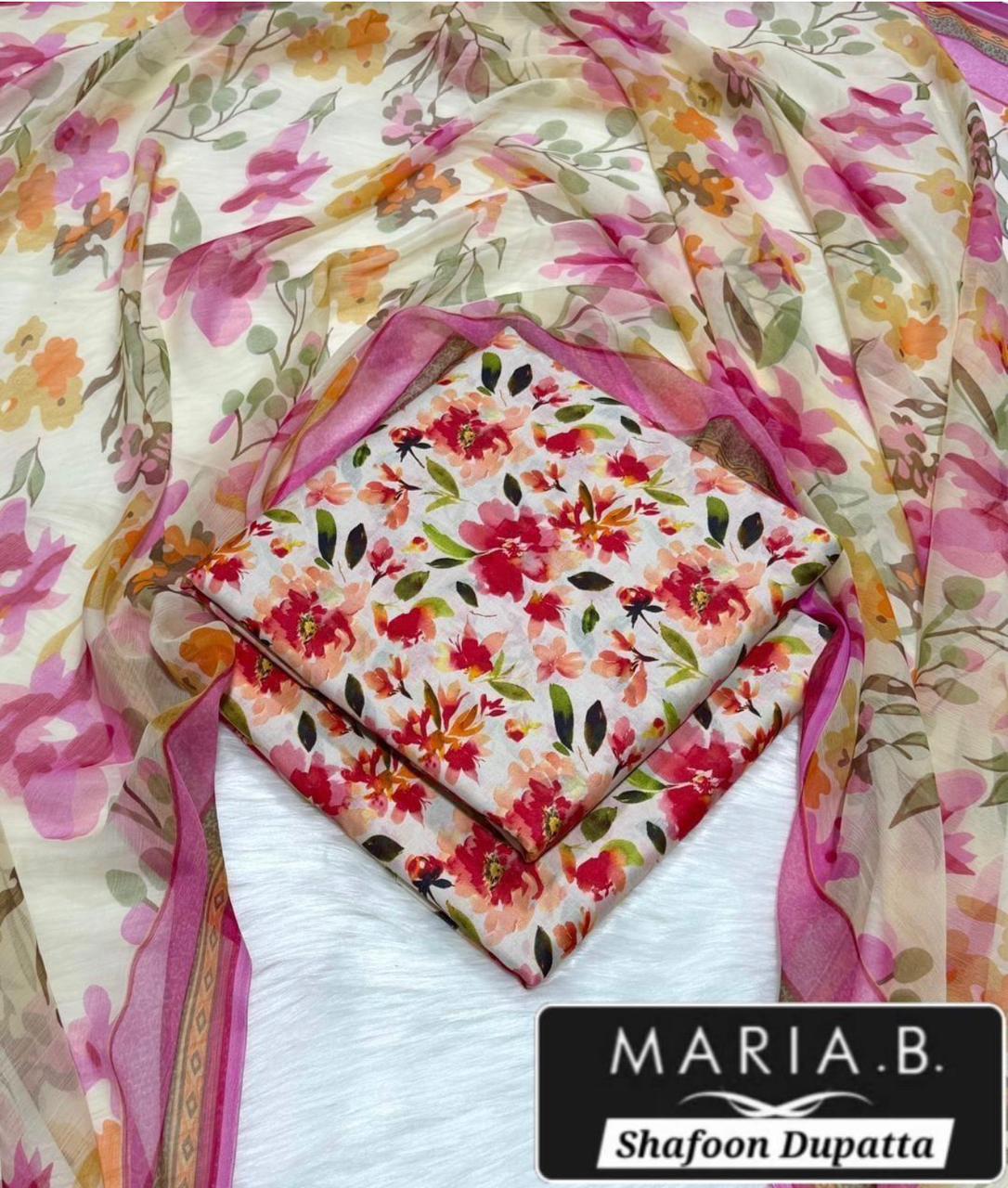 MARIA.B with Shafoon Duppata 3pc Lawn Collection