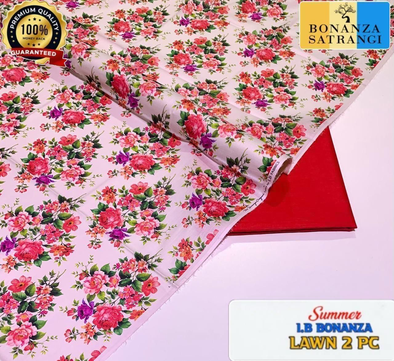 Printed 2pc Collection :  (IB BONANZA ORGINAL LAWN 2026 OPENING😍)