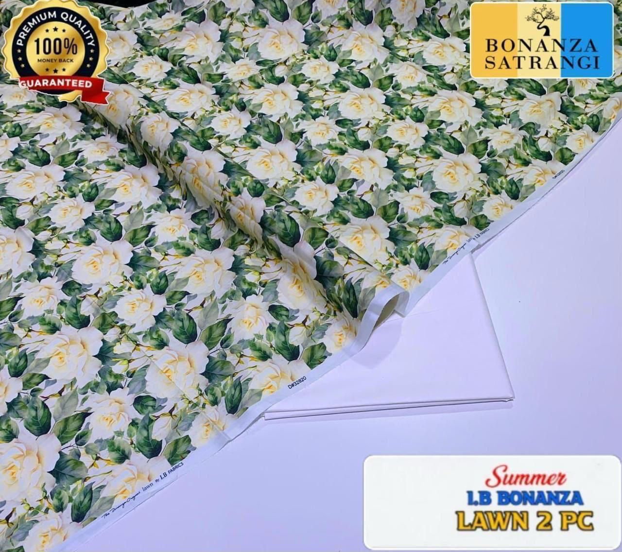 Printed 2pc Collection :  (IB BONANZA ORGINAL LAWN 2026 OPENING😍)