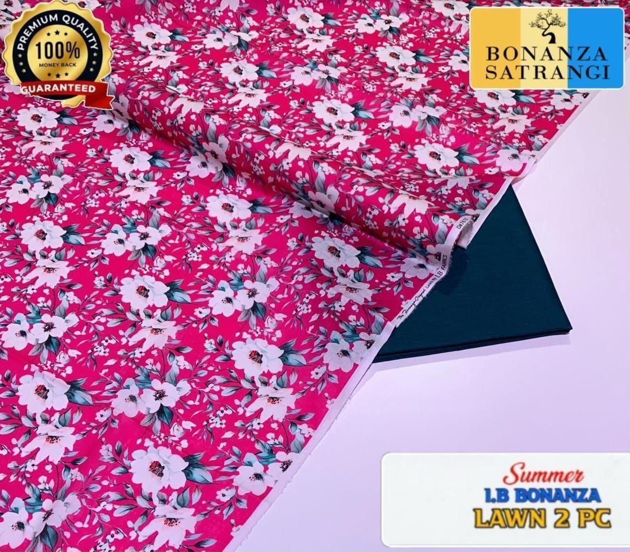 Printed 2pc Collection :  (IB BONANZA ORGINAL LAWN 2026 OPENING😍)