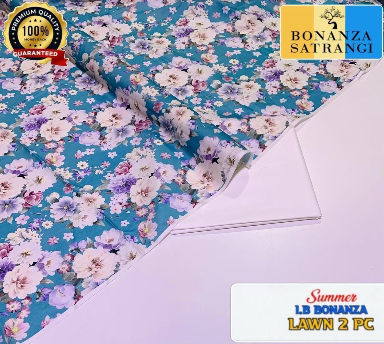Printed 2pc Collection :  (IB BONANZA ORGINAL LAWN 2026 OPENING😍)