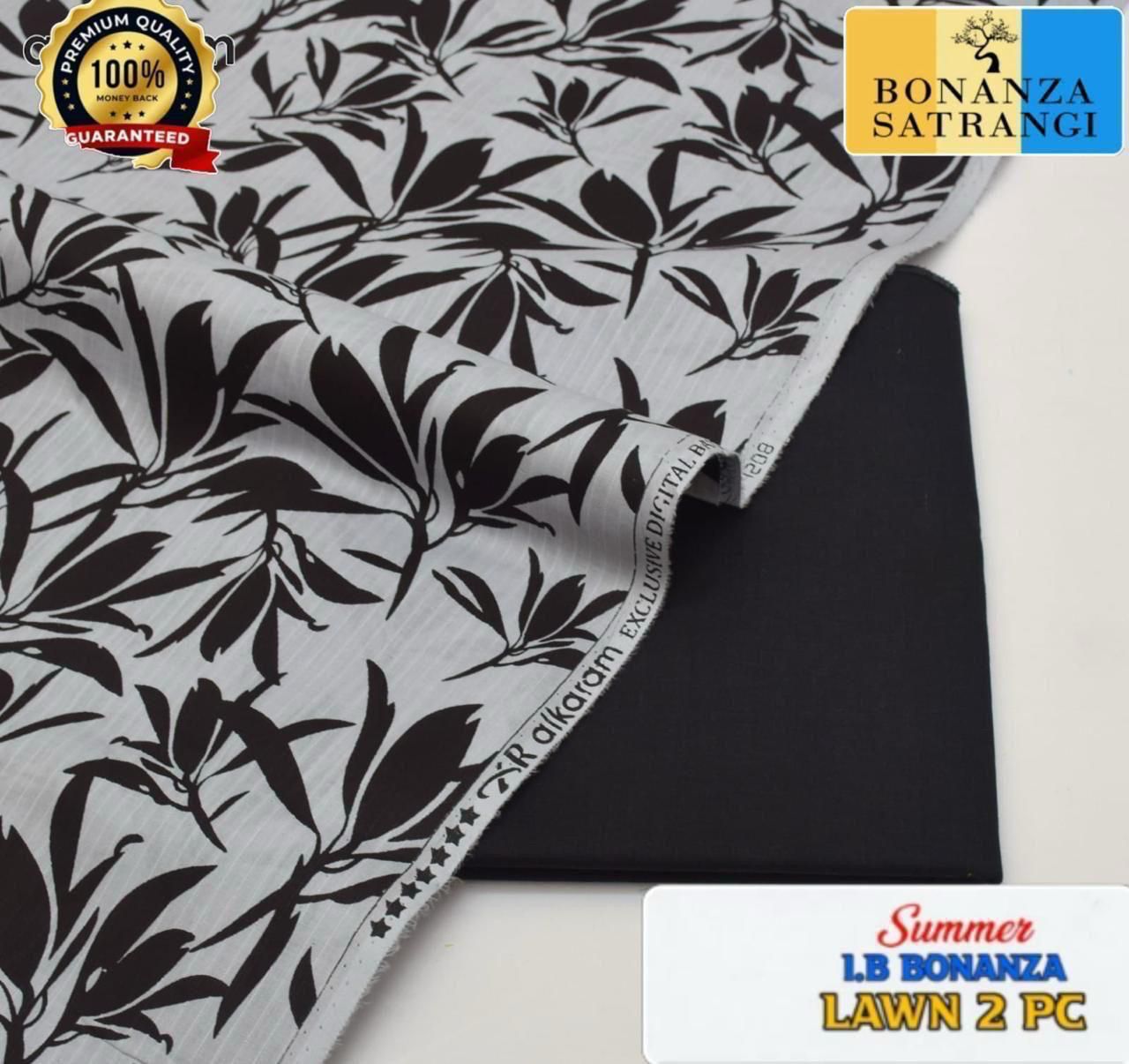 Printed 2pc Collection :  (IB BONANZA ORGINAL LAWN 2026 OPENING😍)
