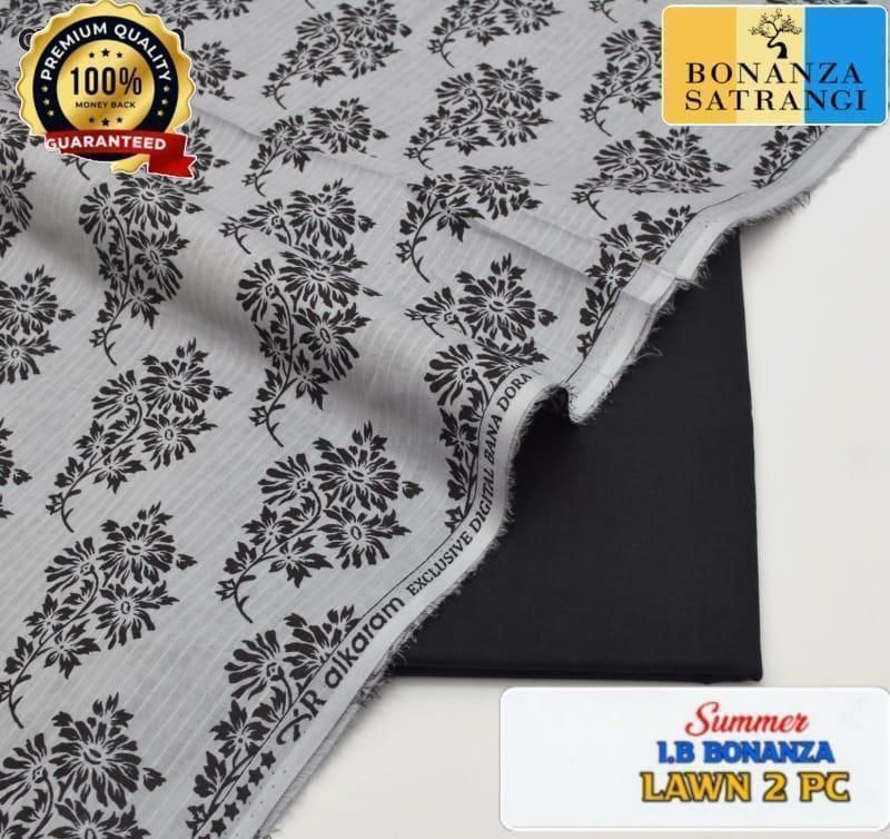 Printed 2pc Collection :  (IB BONANZA ORGINAL LAWN 2026 OPENING😍)