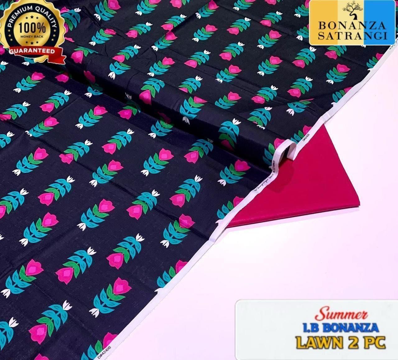 Printed 2pc Collection :  (IB BONANZA ORGINAL LAWN 2026 OPENING😍)