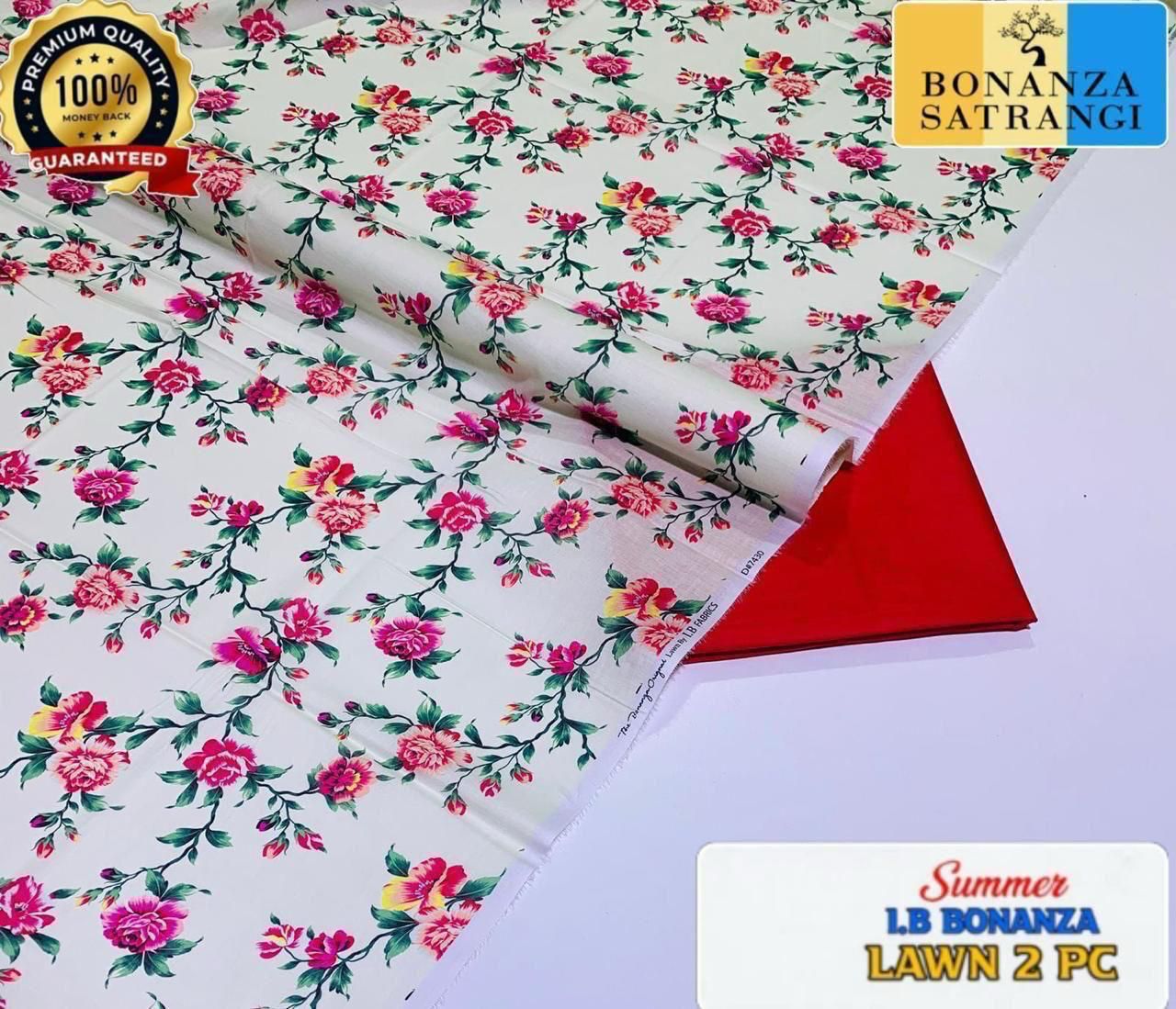 Printed 2pc Collection :  (IB BONANZA ORGINAL LAWN 2026 OPENING😍)