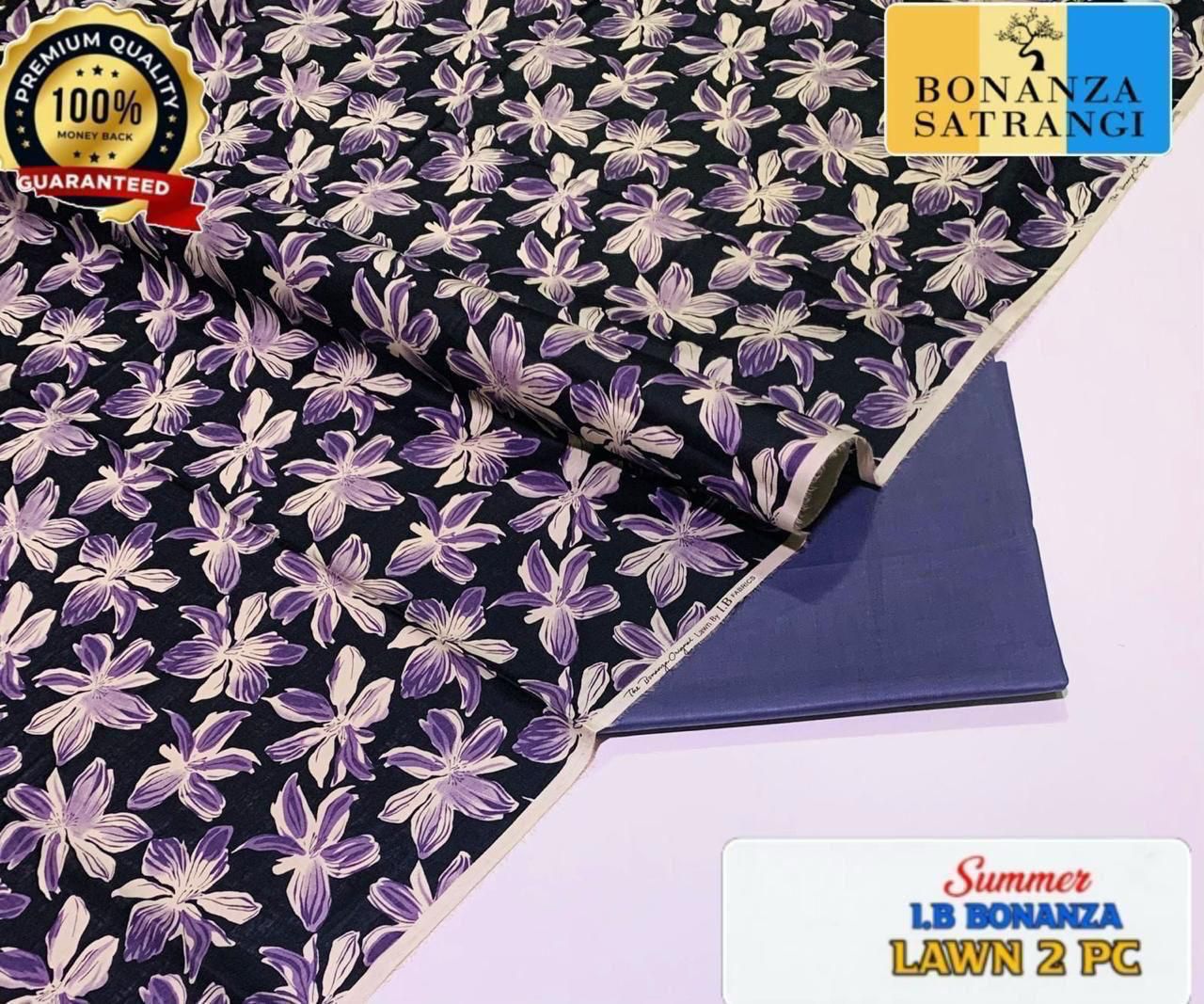 Printed 2pc Collection :  (IB BONANZA ORGINAL LAWN 2026 OPENING😍)