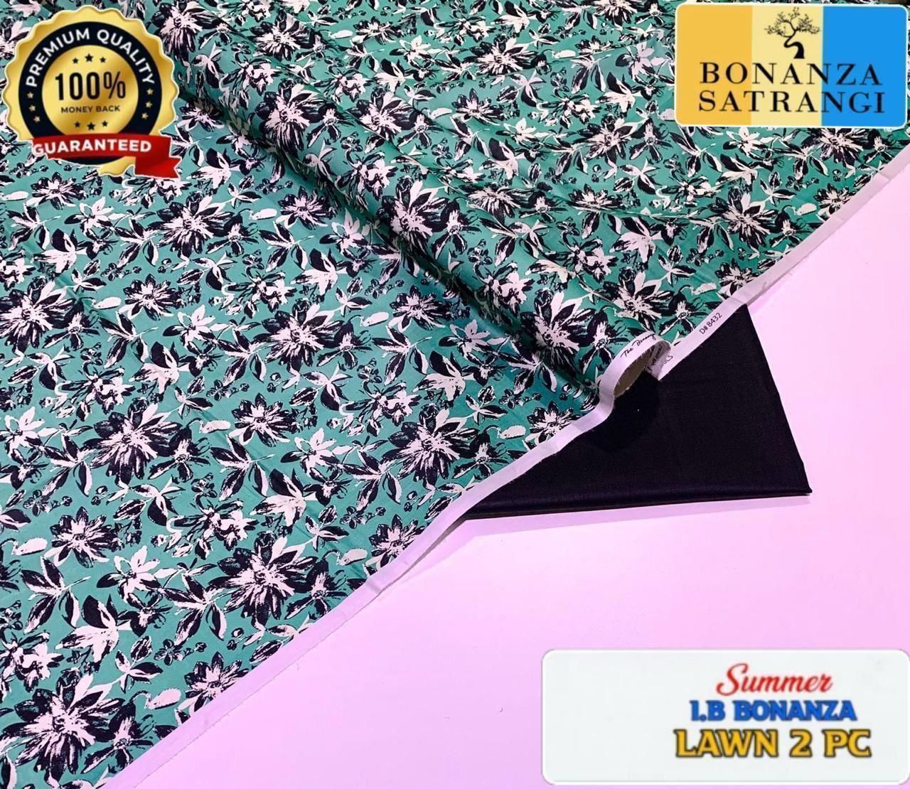 Printed 2pc Collection :  (IB BONANZA ORGINAL LAWN 2026 OPENING😍)