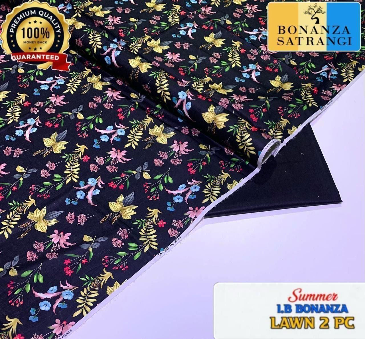 Printed 2pc Collection :  (IB BONANZA ORGINAL LAWN 2026 OPENING😍)