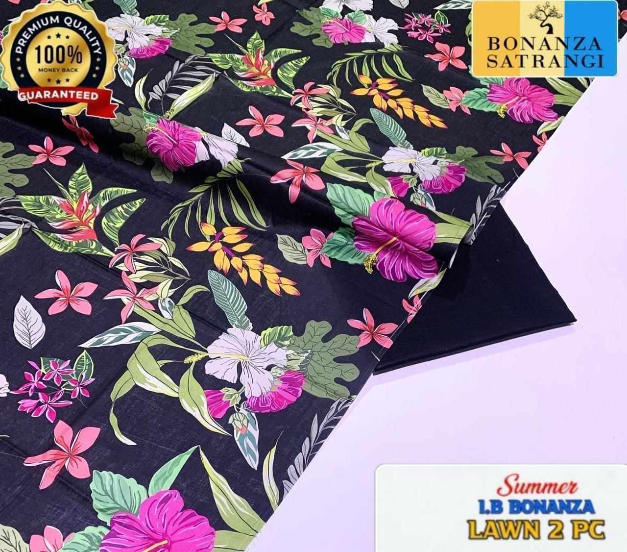 Printed 2pc Collection :  (IB BONANZA ORGINAL LAWN 2026 OPENING😍)