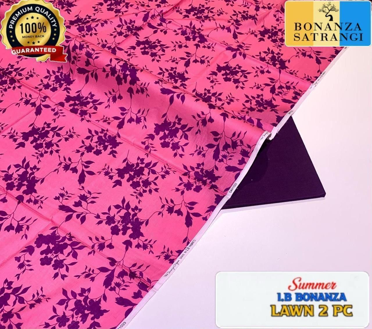 Printed 2pc Collection :  (IB BONANZA ORGINAL LAWN 2026 OPENING😍)