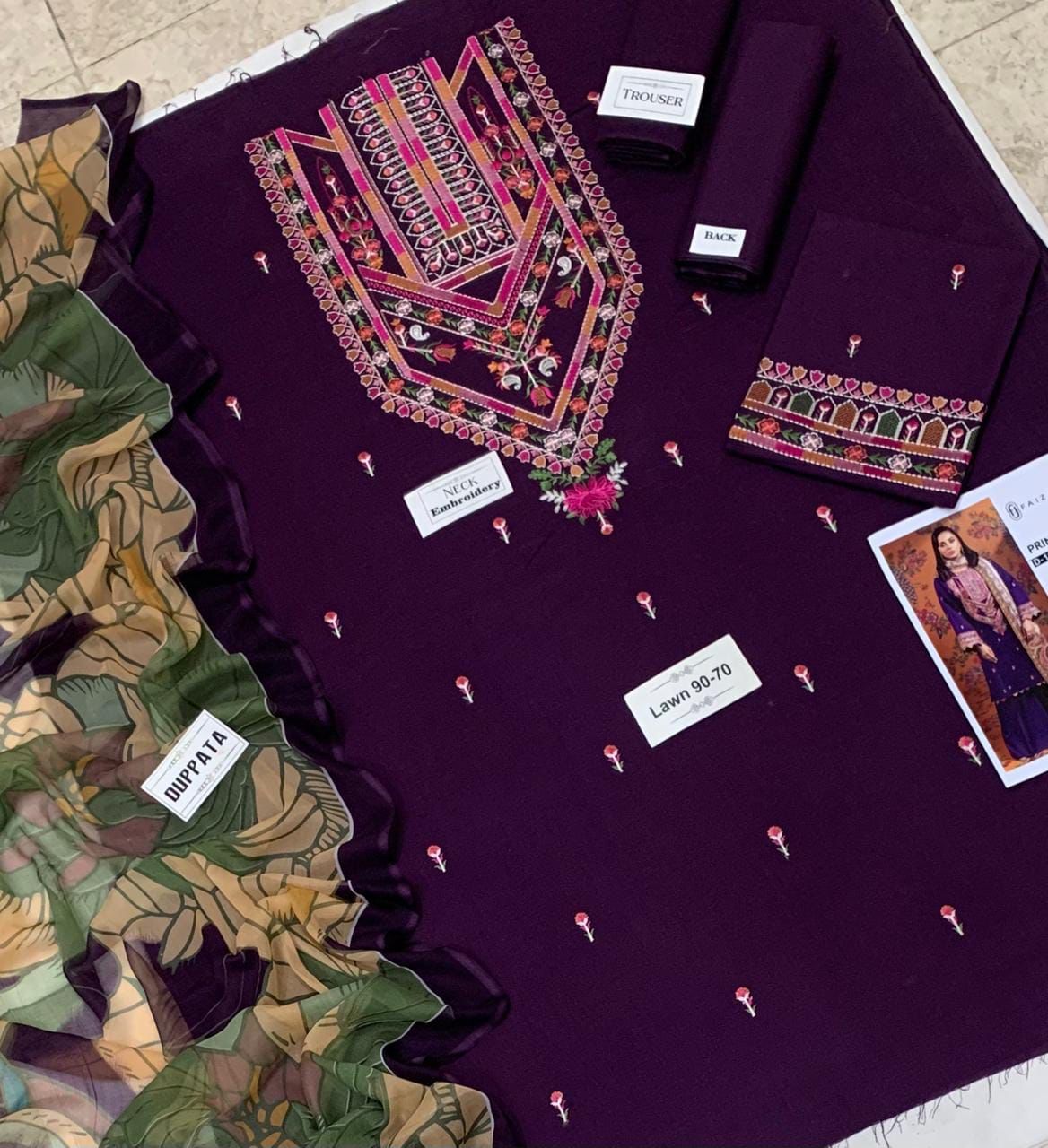 Front Full Heavy Embroidered with thread