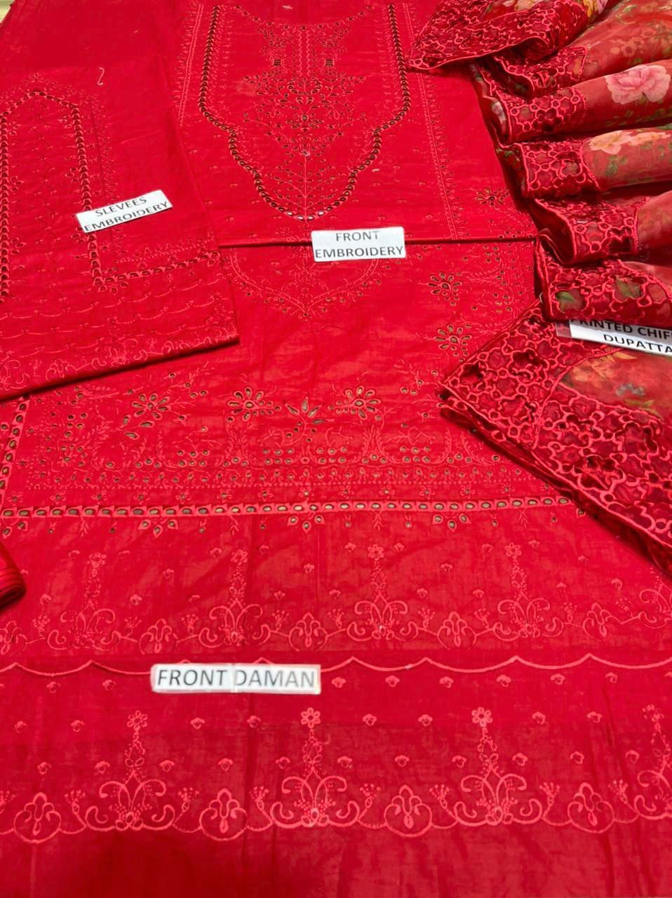 BRAND...QALAMKAR :   HEAVY EMBROIDERY WITH BORING WORK