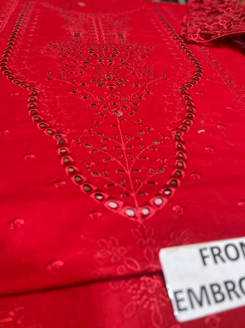 BRAND...QALAMKAR :   HEAVY EMBROIDERY WITH BORING WORK