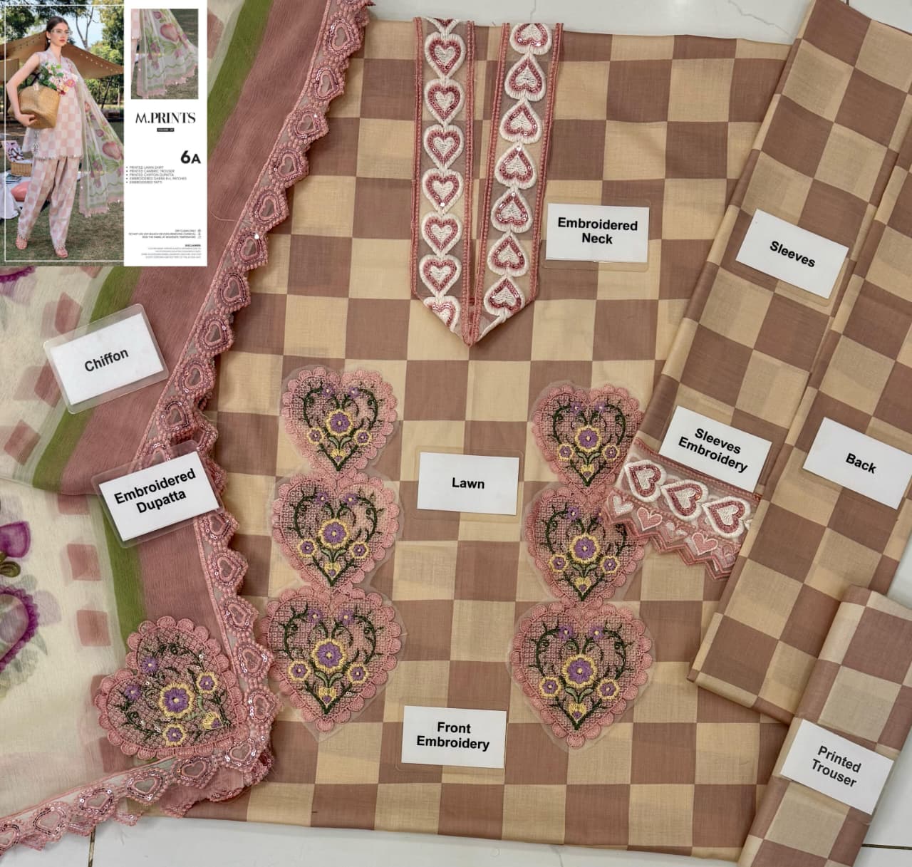 ☆Brand Name : MARIA.B☆   ☆Fabric Details : Lawn & Chiffon☆