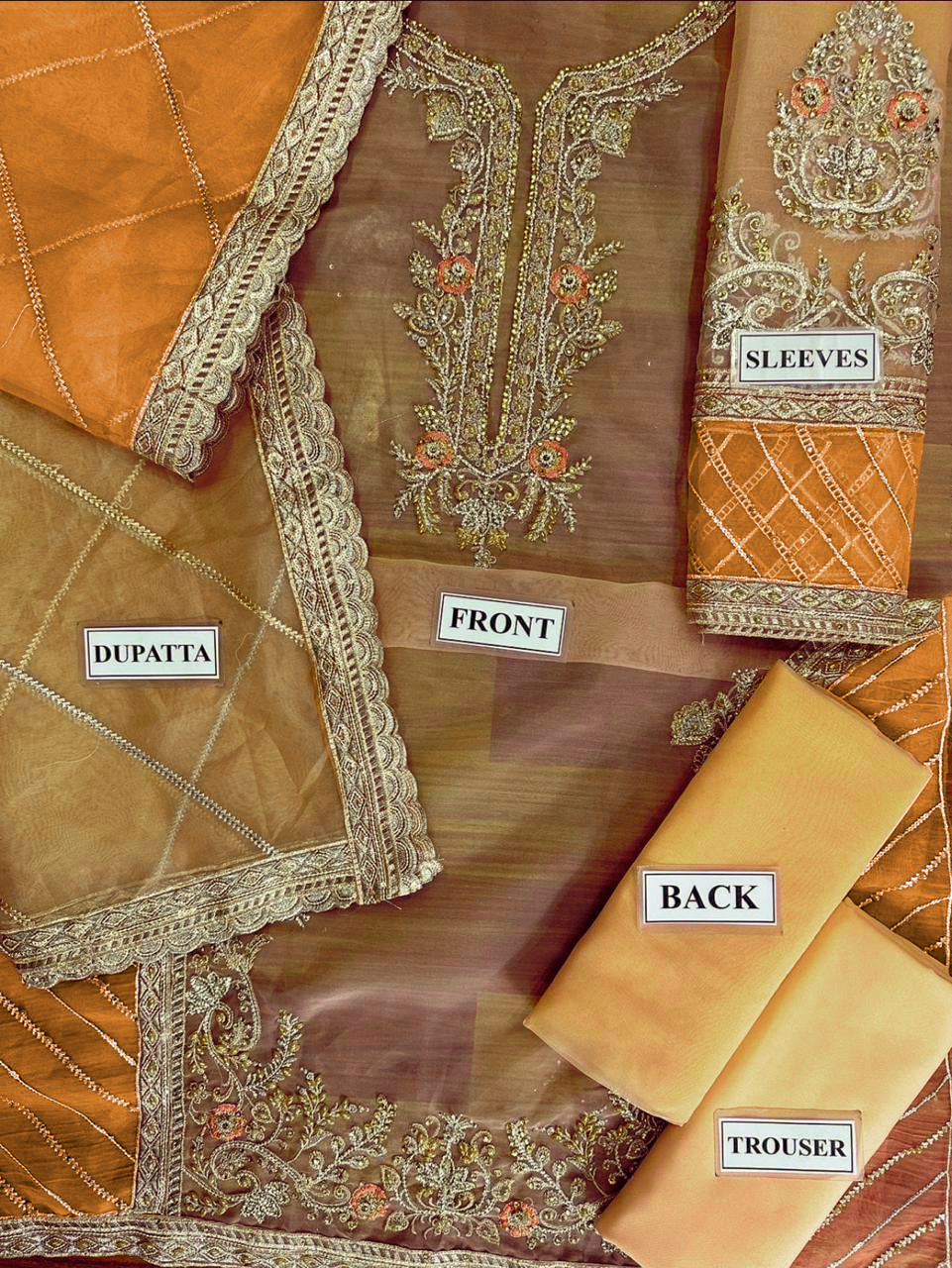 Brand SARA ROHAIL ASGHAR  FABRIC ORGANZA Suit With MALAI Trouser