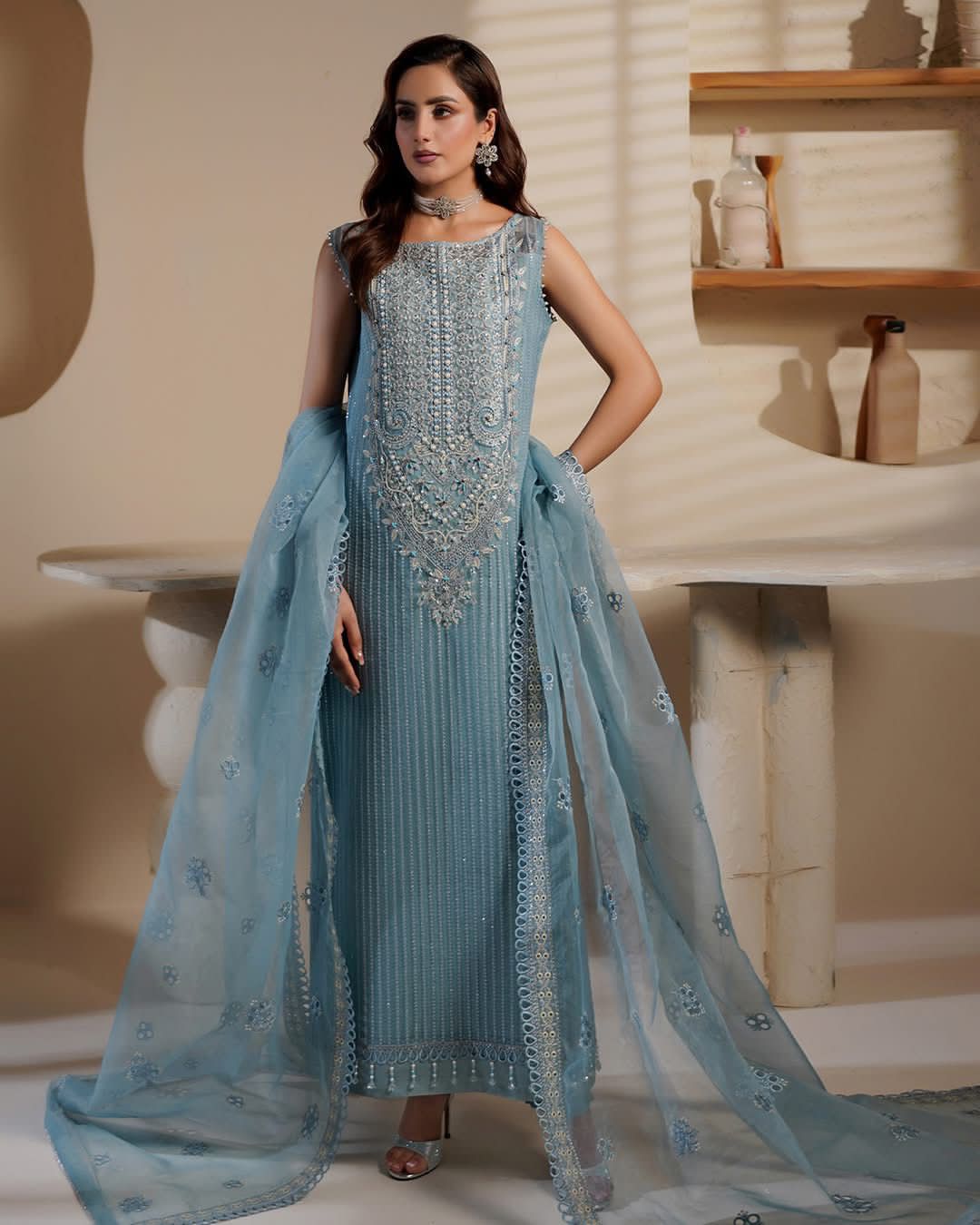 Presenting The Most Hit Brand Maryam’s Hit Code Article 3pc Unstitched Organza Suit