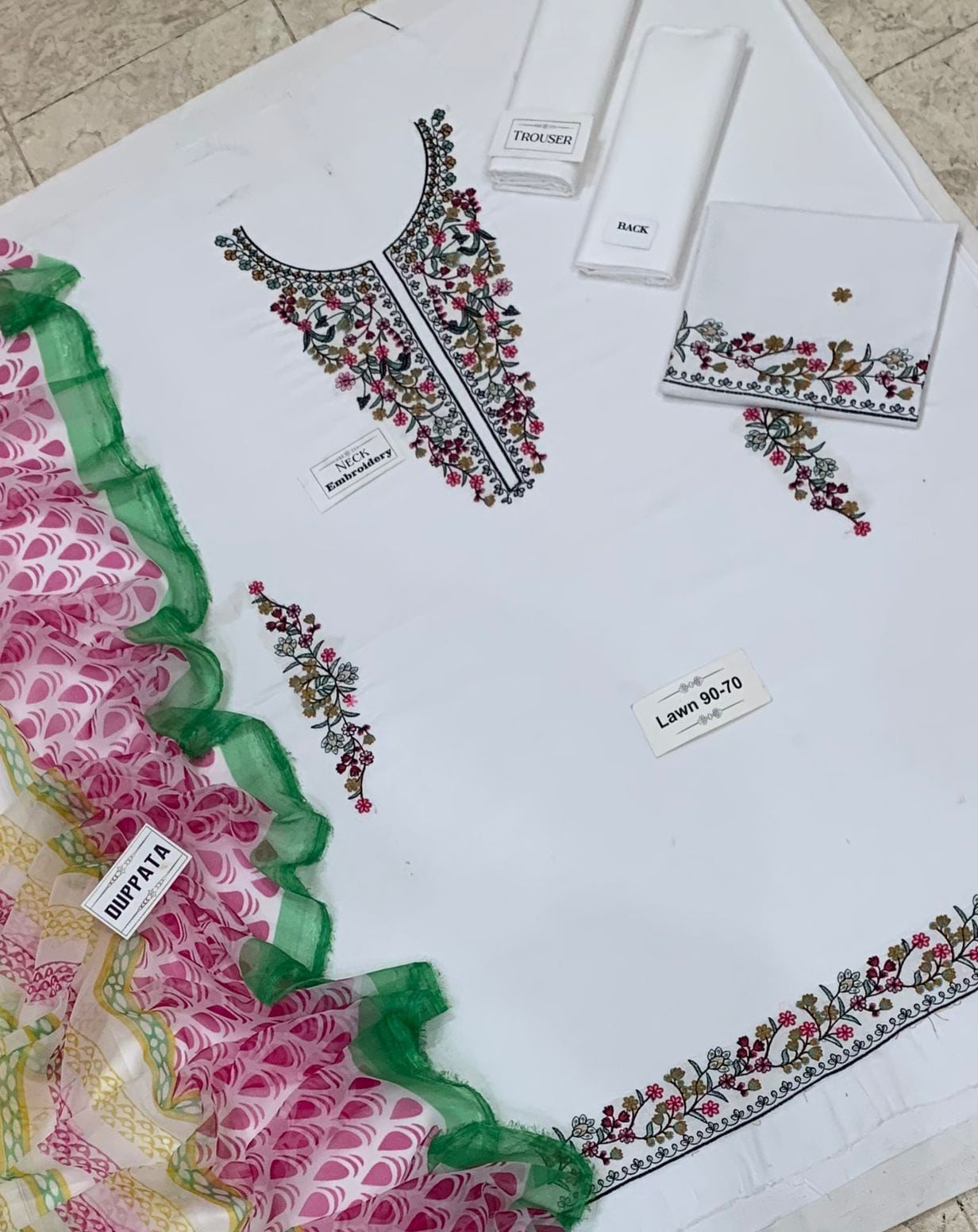 ALLHAMDULILLAH SUMMER COLLECTION  Front Full Heavy Embroidered with thread