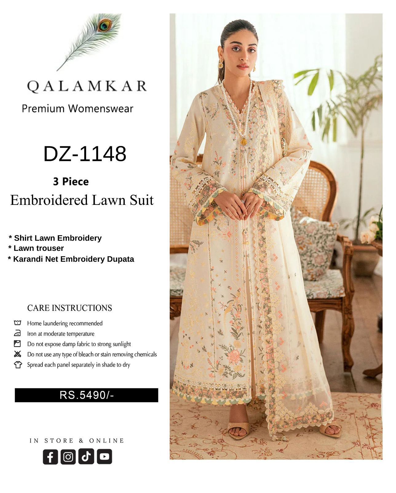 Stuff: Best Quality Pure Airjet lawn 90/70   Front Full Heavy Embroidered with thread