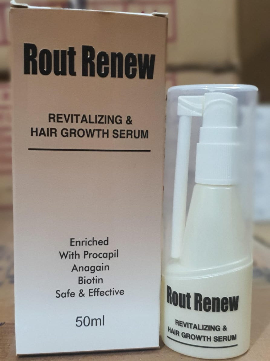 Rout Renew Revitalizing And Hair Growth Serum Nourishes - 50mlScalp Strengthens Roots Promotes Growth Smooth Texture Provide