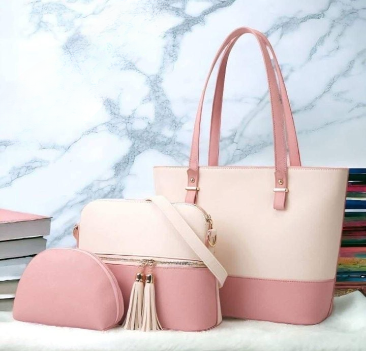 3 Piece Tote Handbag Elegant Design Premium