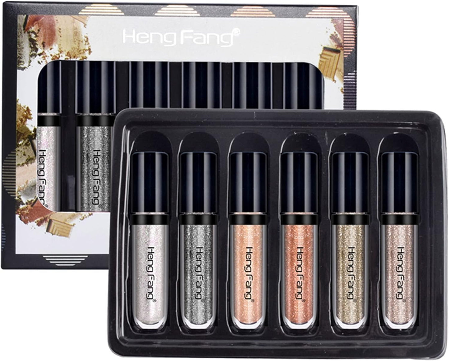 6 Pcs Liquid Diamond Glitter Eyeshadows Set
